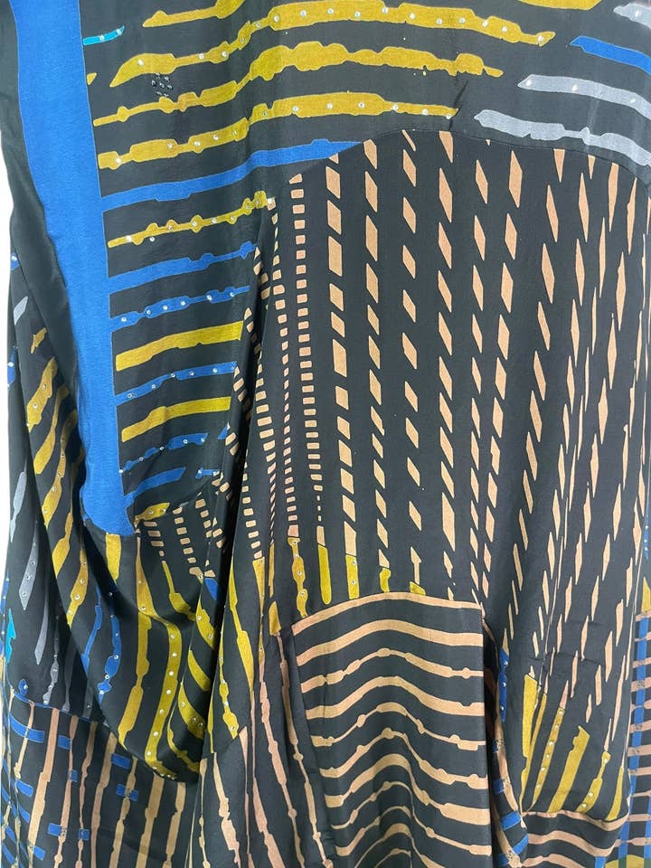 sariKNOTsari - Wholesale Dress - Women's - PRC7977 Avatar Pure Silk Sculptural Long Tunic Dress3