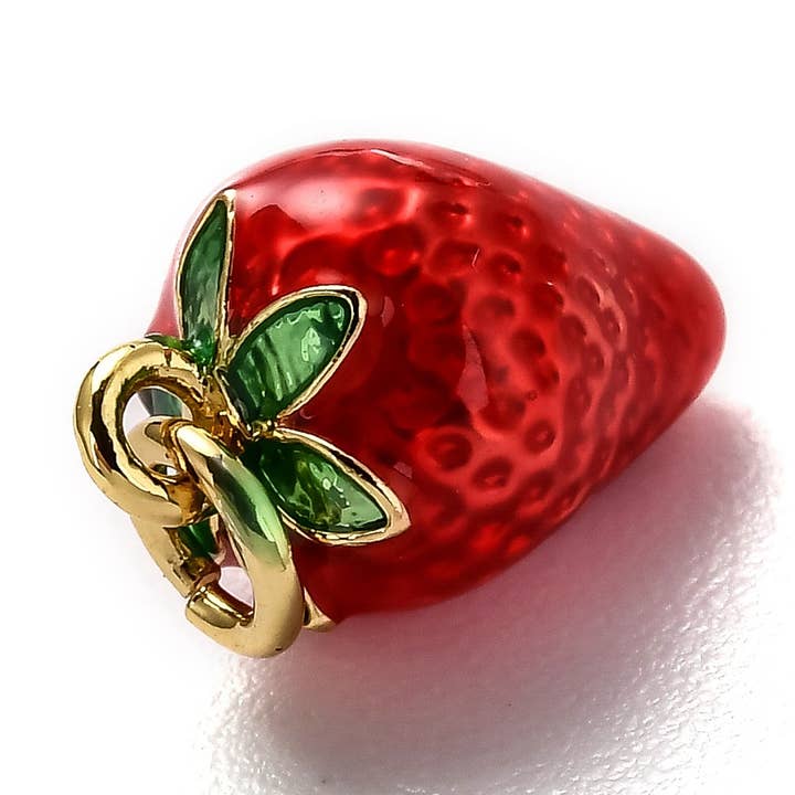 Strawberry Charm | 3d Strawberry Charm | Summer Charm for wholesale by Designs by KaraMarie