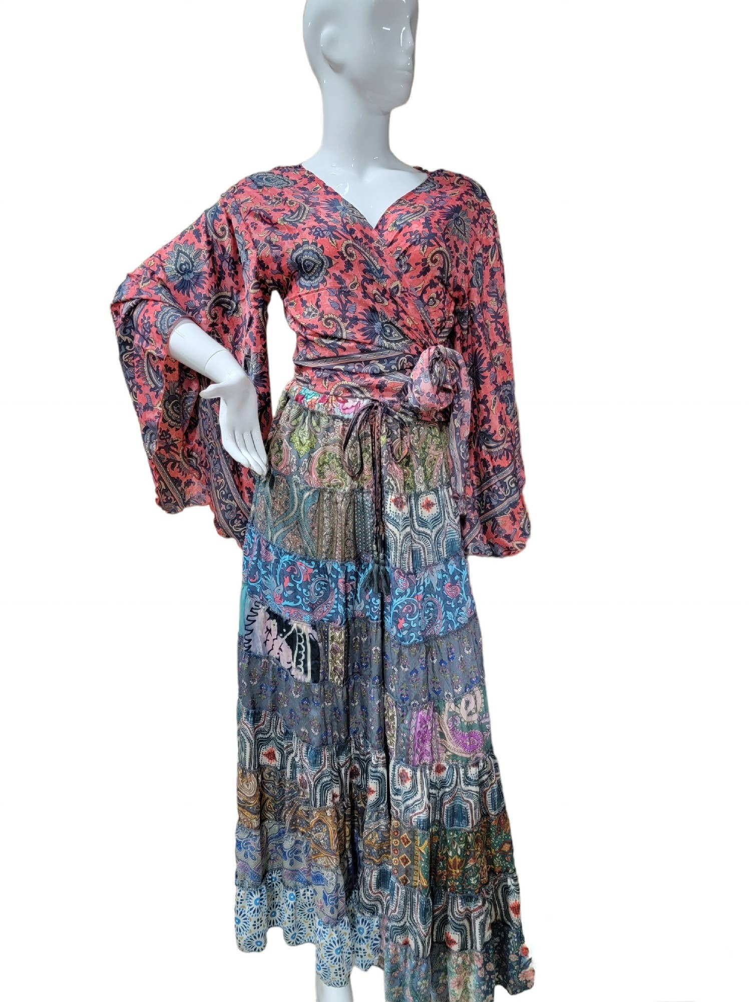 Evergreen Guardian Imports – wholesale Blouse – Women’s – TSTT-66 Long Sleeves Front Tie Top3