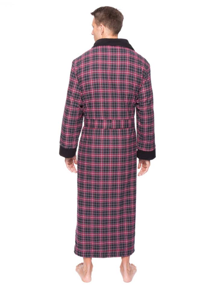 Noble Mount - Wholesale Robe – Men's - Men's Premium 100% Cotton Flannel Fleece Lined Robe22