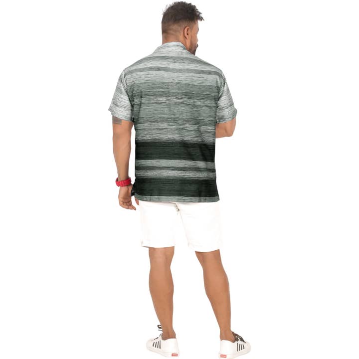 La Leela Men's Fall Relax Tie Dye Shirt Gray for wholesale on Faire