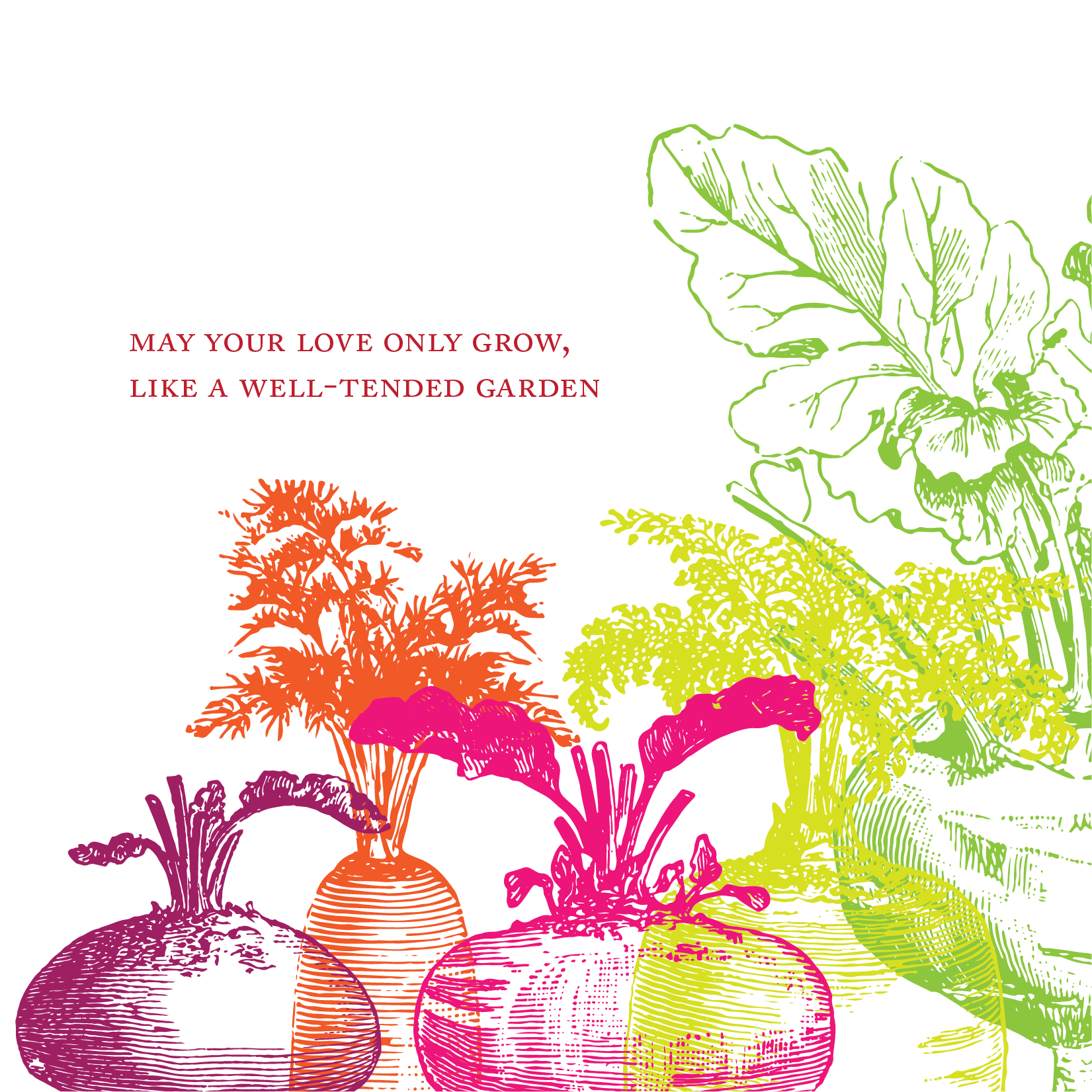 Ampersand M Studio - Wholesale Wedding Card - Garden Love Wedding Greeting Card1