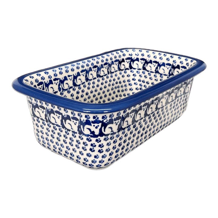 Baker, Bread, 9.5" x 6" in "Kitty Cat Path" by Manufaktura | Z150T-KOT6 for wholesale by Polish Pottery Outlet