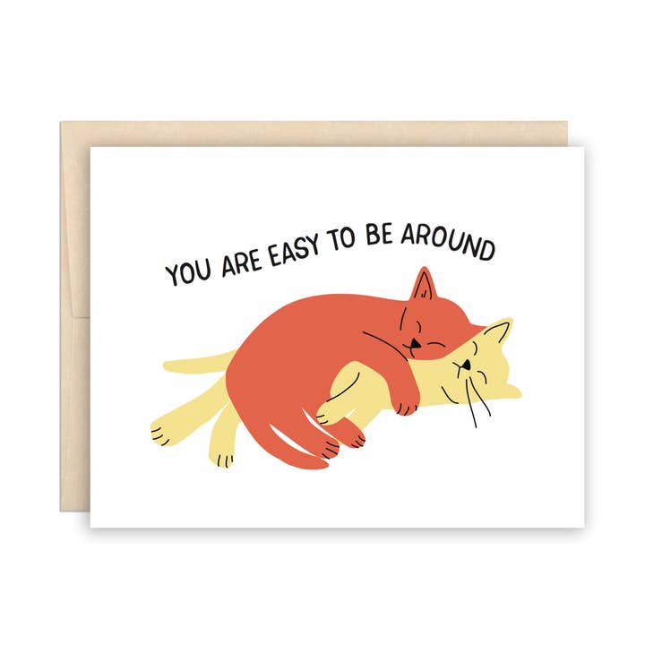 The Beautiful Project - Wholesale Love Card - You Are Easy to Be Around Cat Valentine Love Everyday Card0