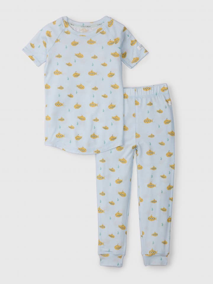 Short Sleeve Long Pants Pajama Set - Ocean Explorer for wholesale by Loulou Lollipop