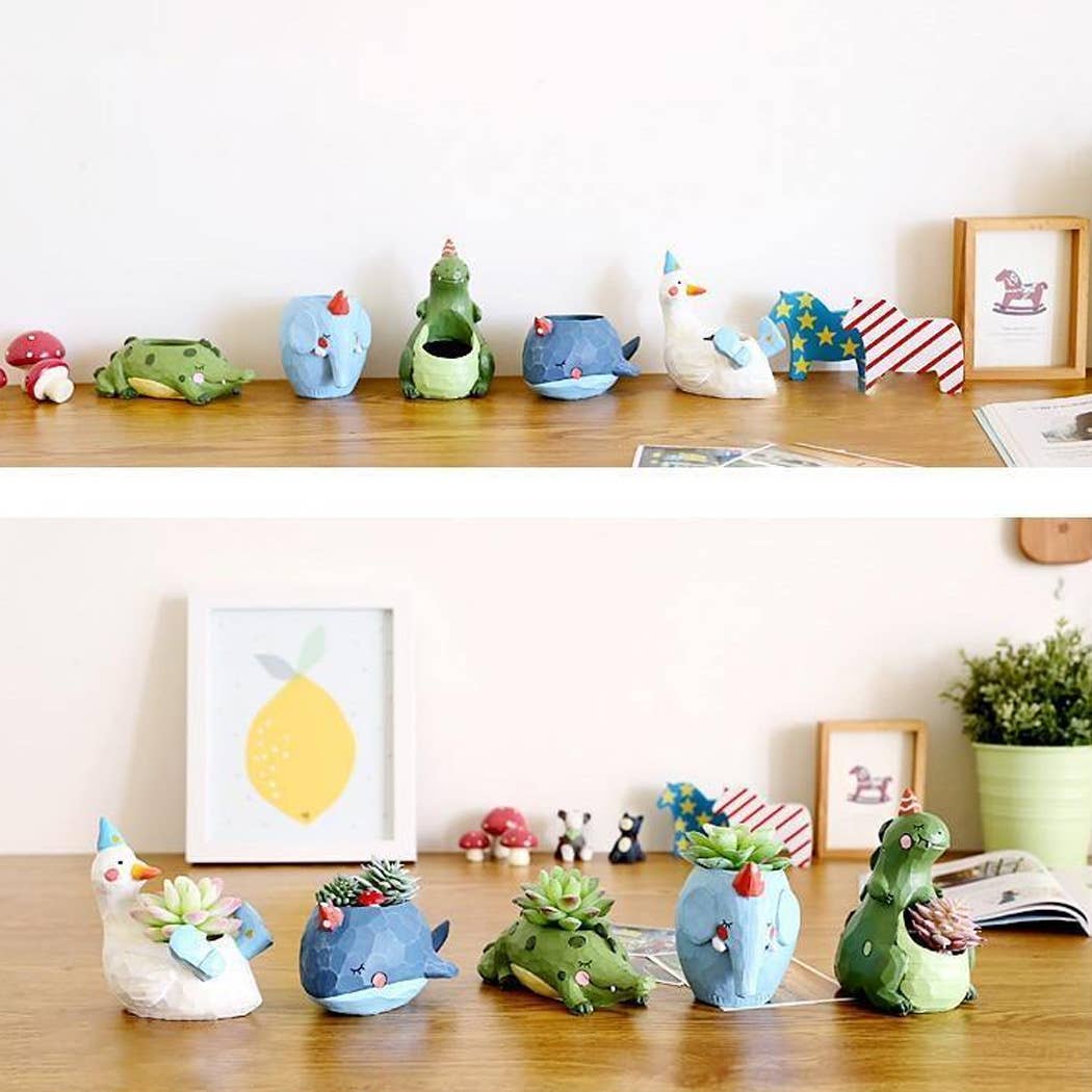 Ailly's garden – wholesale Plant pot – Cute Cartoon Animal Flower Pot Succulent Planter5