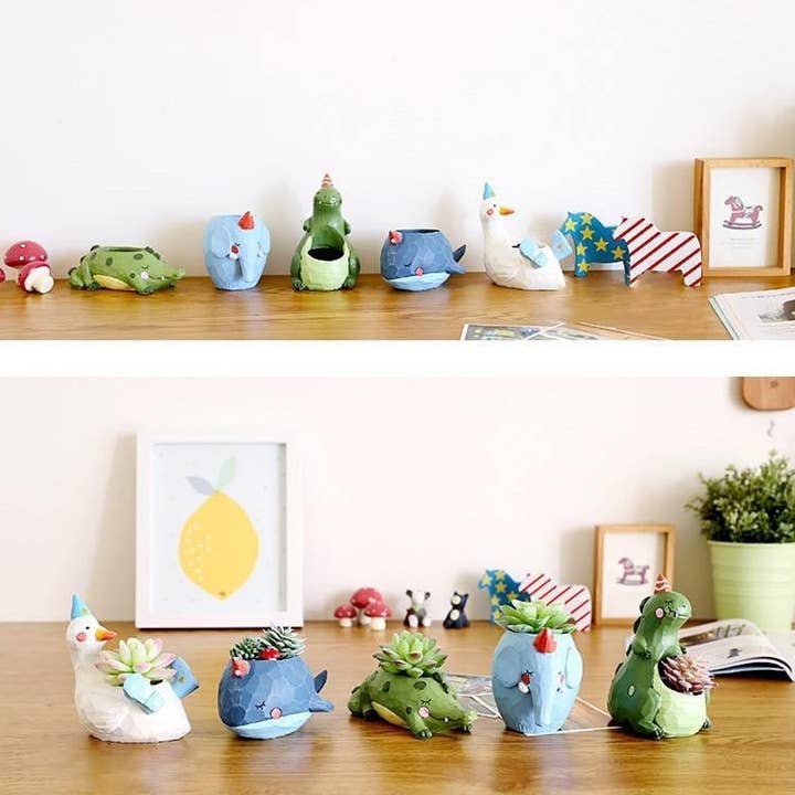 Ailly's garden – wholesale Plant pot – Cute Cartoon Animal Flower Pot Succulent Planter5