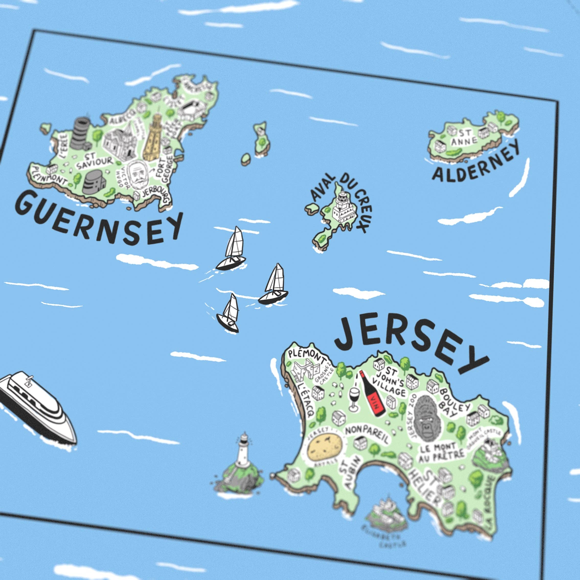 Evermade – wholesale Art print – Hand Drawn Map of Great Britain & Ireland Art Print12