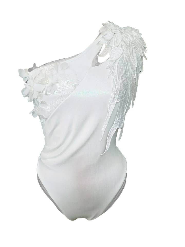 Countess éénschouder badpak met luxe details voor wholesale door Gyv Me Body