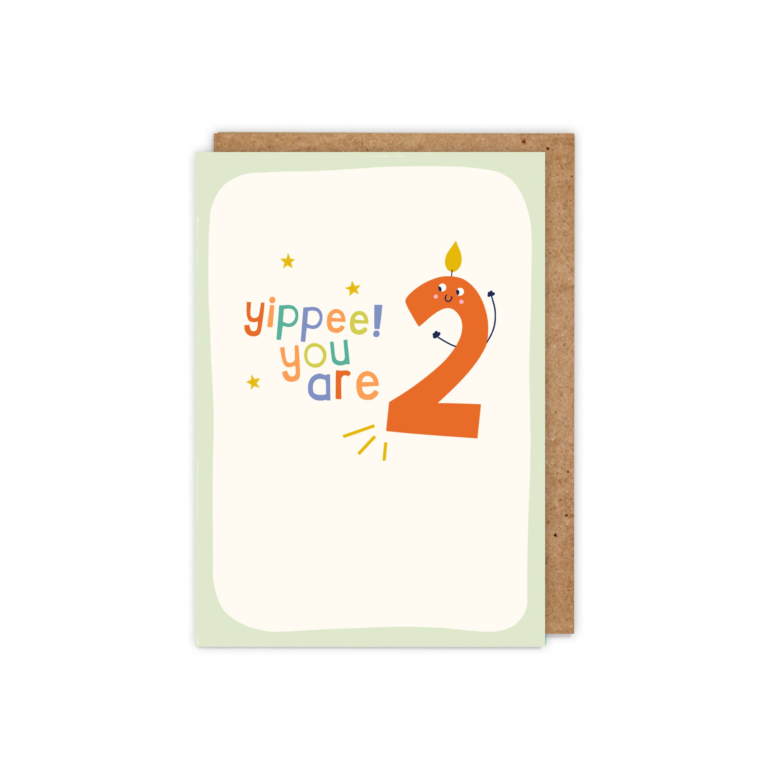 Zoe Spry - Wholesale Birthday Card - Yippee! You are 2! Cute 2nd Birthday Age Greetings Card