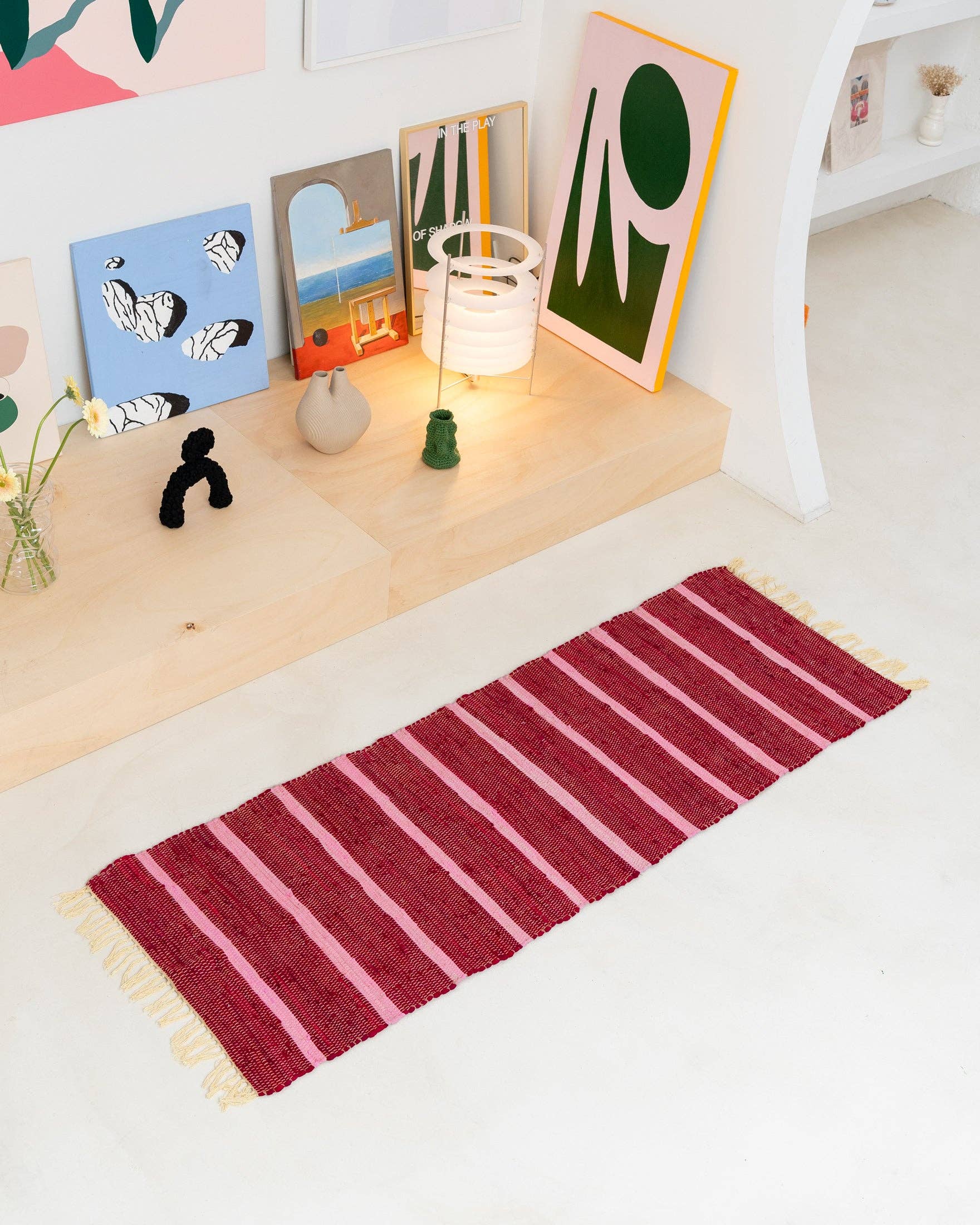 Tarta Gelatina - Venta al por mayor Alfombra pequeña - Alfombra reciclada artesanal8