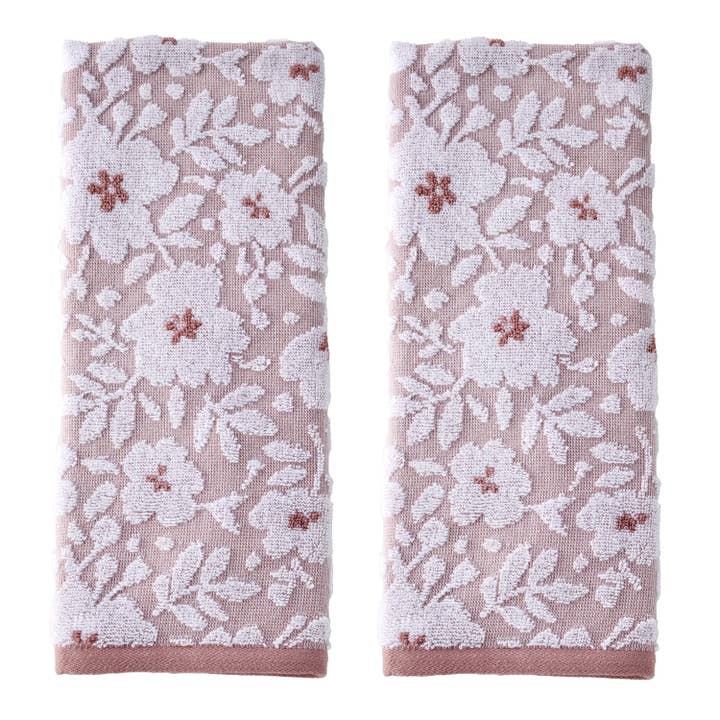 Floral Jacquard 2-delige Handdoekenset, Stoffige Roos voor wholesale door SKL HOME