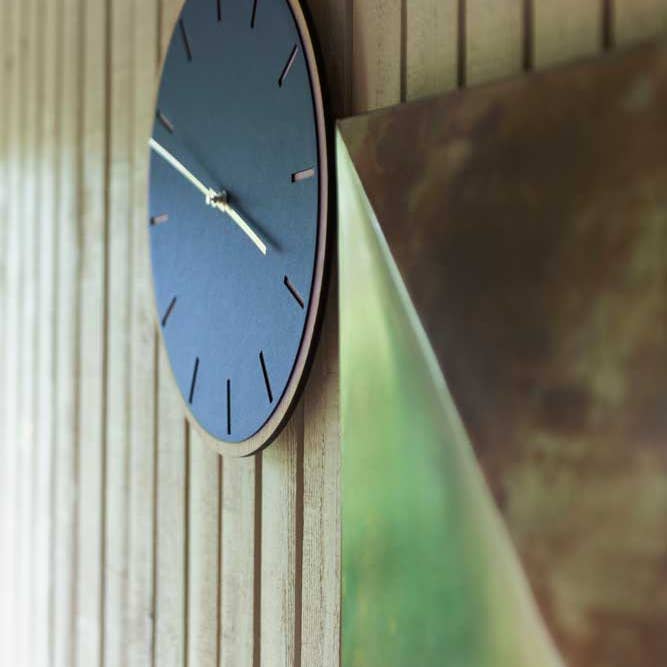 Hemverk – wholesale Wall clock – Smokey Blue Oak Wall Clock — Ø28/Ø38 cm3