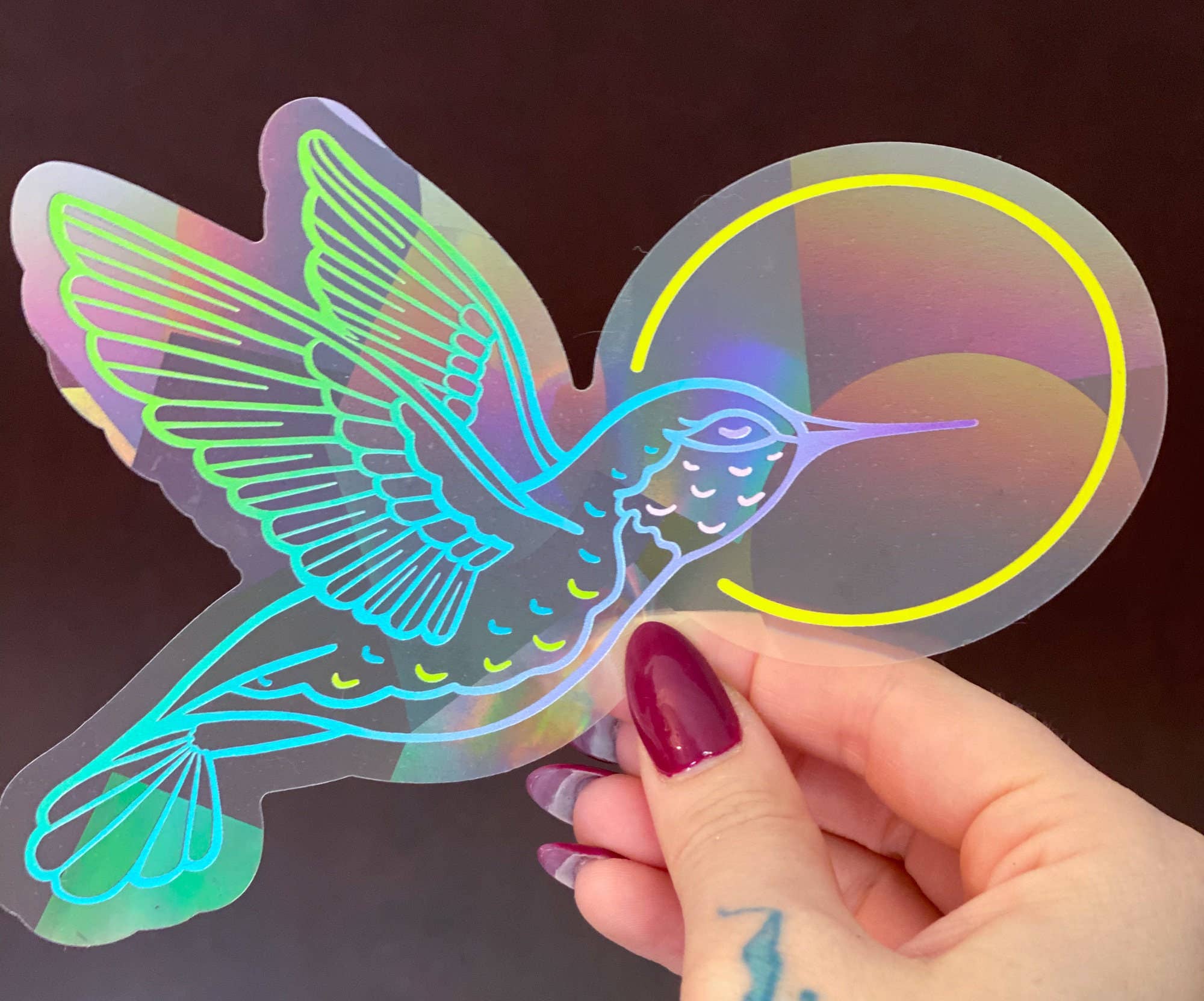 Chelzart - Wholesale Suncatcher - Hummingbird Rainbow Suncatcher | Colorful Window Decal 3