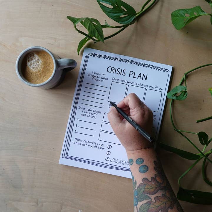 Lindsay Braman Studios - Wholesale Notepad - Crisis Plan Tearaway Notepad2