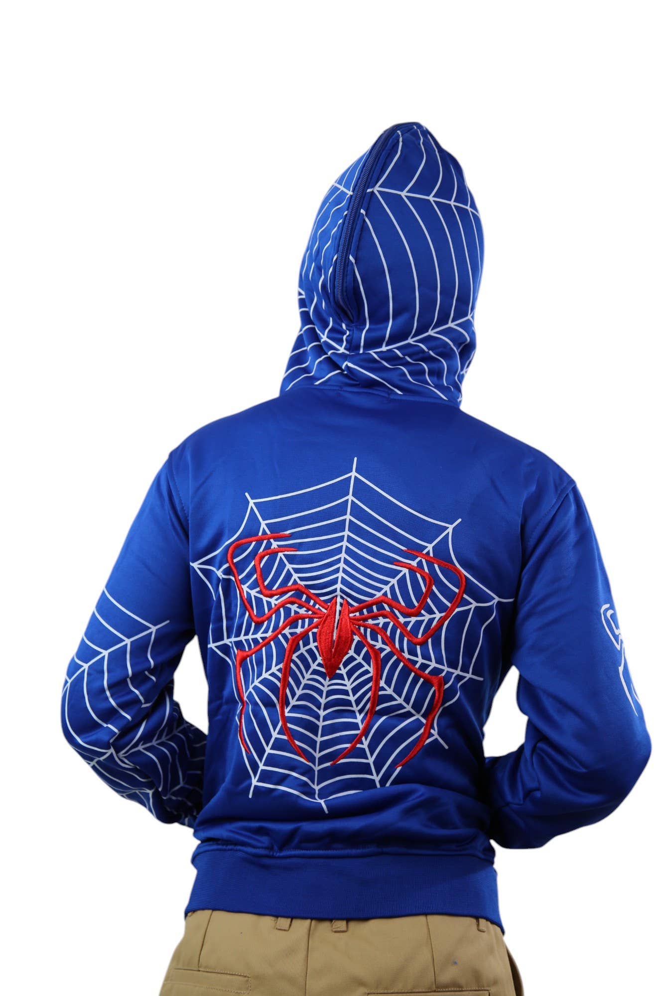 Lime Tree Clothing Inc. – Großhandel Hoodie – Kinder – Spider Hero Hoodie mit Reißverschluss für Kinder — lustiges Design mit Maskenkapuze11