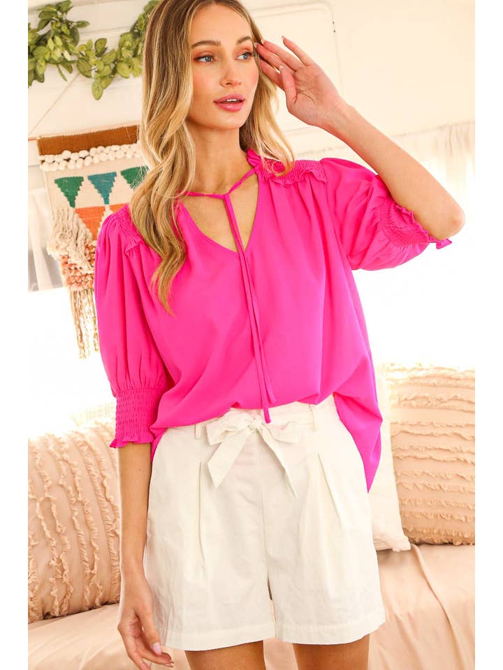 Vine & Love - Wholesale Shorts - Women's - High-Rise Waist Tie 100% Cotton Shorts VP8117823