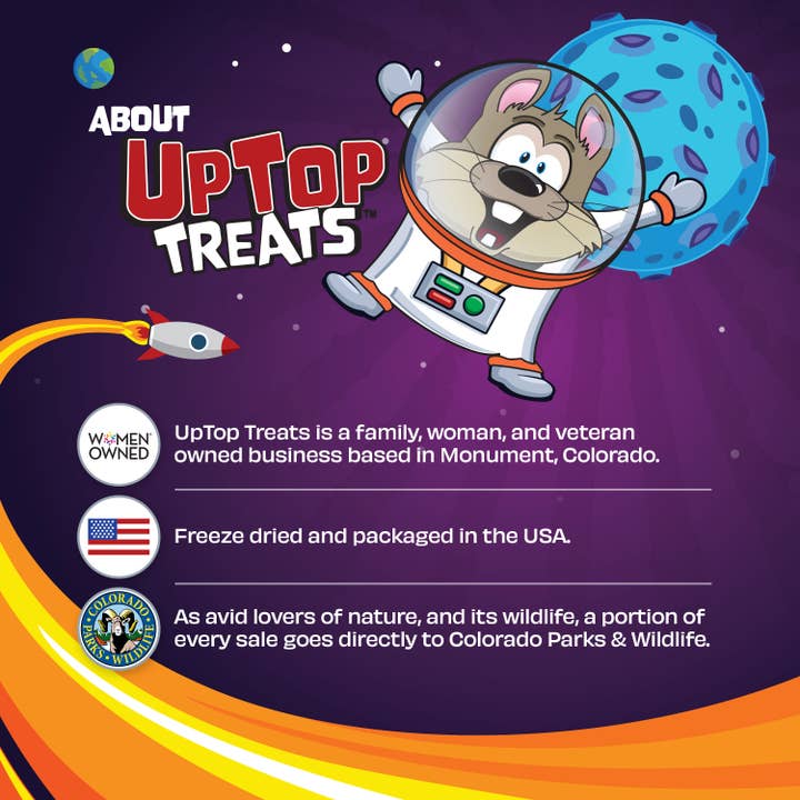 UpTop Treats - Wholesale Hard Candy - Space-Theme - Freeze Dried Candy Sampler Box - 6.42oz