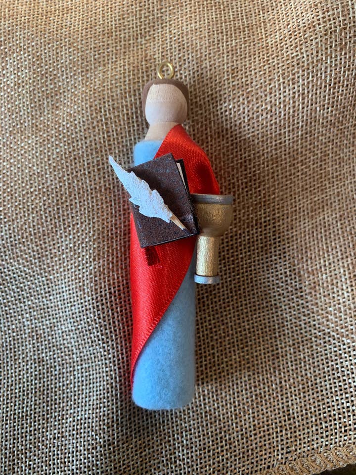 St. John the Apostle Wooden Doll Ornament for wholesale by Our Saint Family