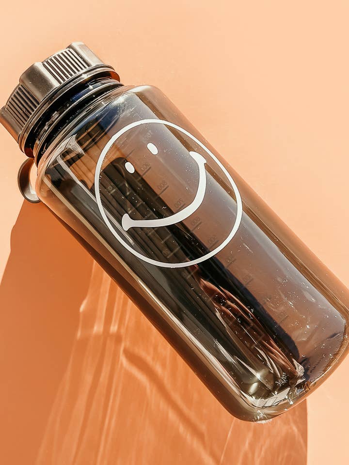 Smiley Face Nalgene Water Bottle for wholesale by Modern Burlap