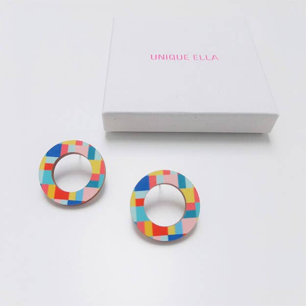 Tate Wooden Earrings for wholesale by Unique Ella