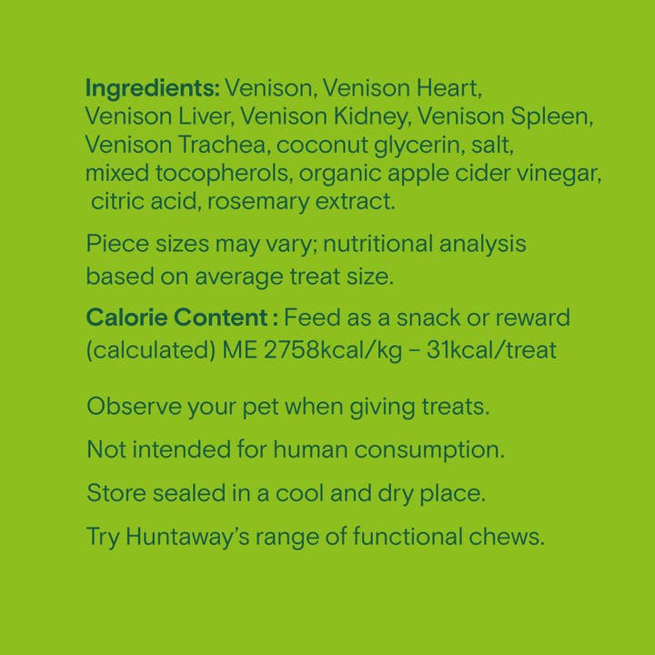 Huntaway - Wholesale Pet Treats - Dog - Wild Venison Jerky Treats for Dogs 4oz3