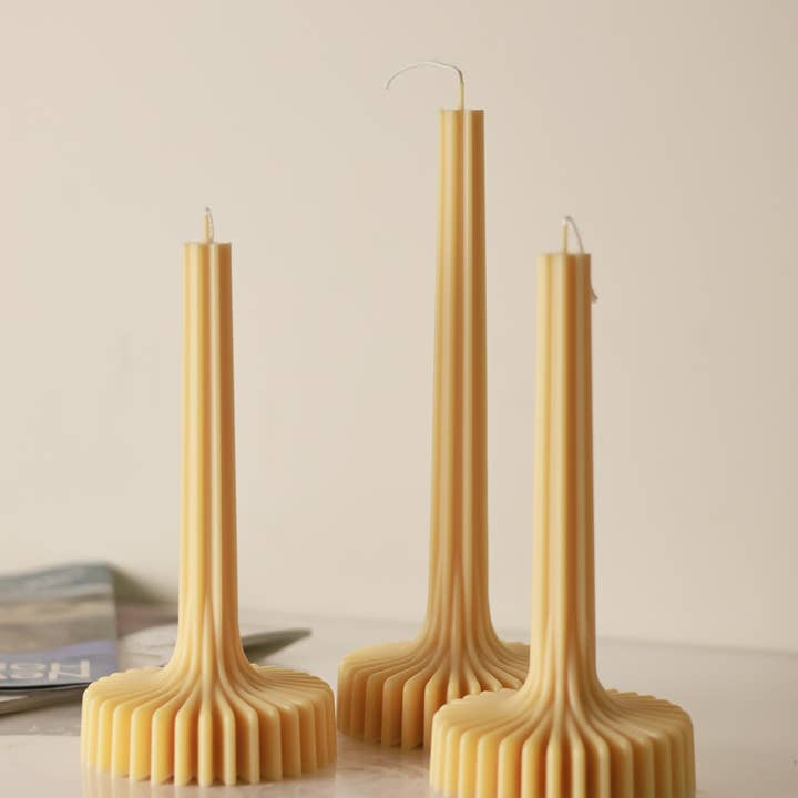 Agaboo Candle - Wholesale Novelty Candle - Large Stripe Vase Column Candle - Pillar