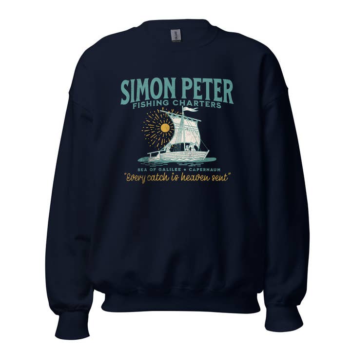 Simon Peter Fishing Charters - Crewneck Sweatshirt for wholesale by Disciple Shirts