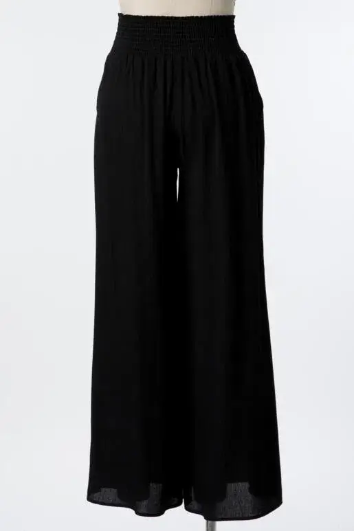 Final Touch – wholesale Pants – Women's – Heavy Gauze Wide Leg Pants - NP70263D-HV20