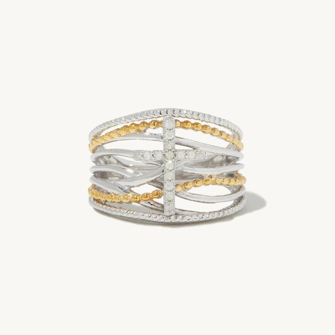 Ideaure Jewelry – wholesale Ring med flera stenar – Danica Cross Ring