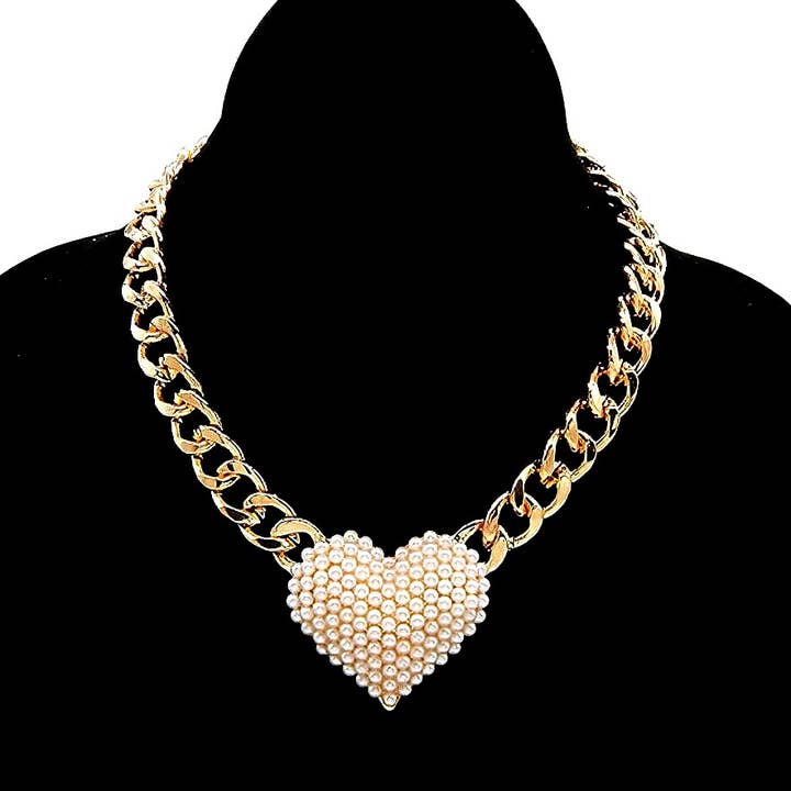 Diacly - Wholesale Pendant/charm necklace - Bling Rhinestone Heart Chain Necklace3