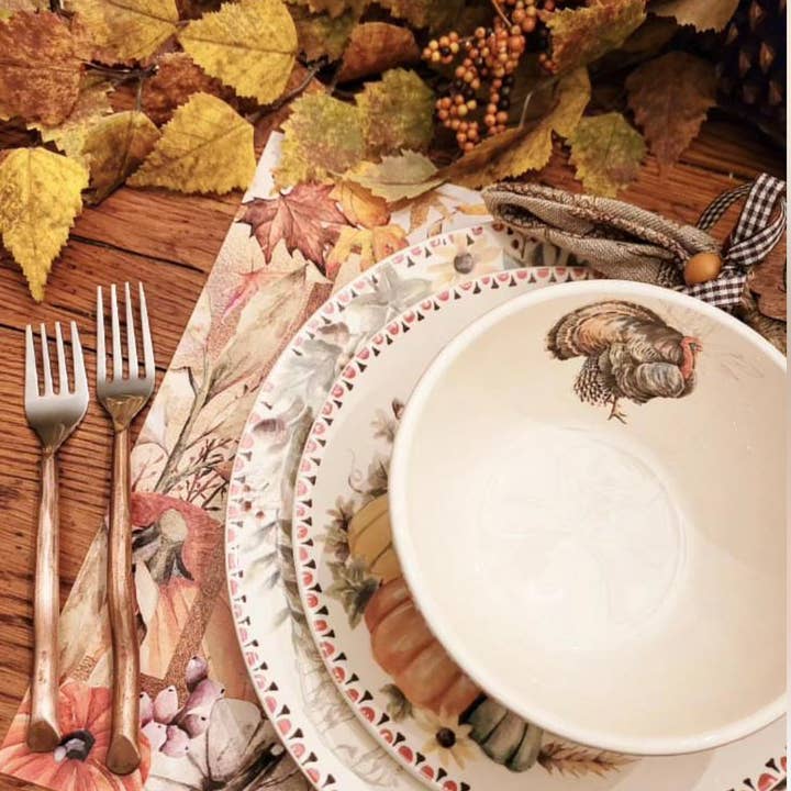 C SQUARED DESIGN - Wholesale Disposable Placemat - THANKSGIVING / FALL PAPER PLACEMAT3