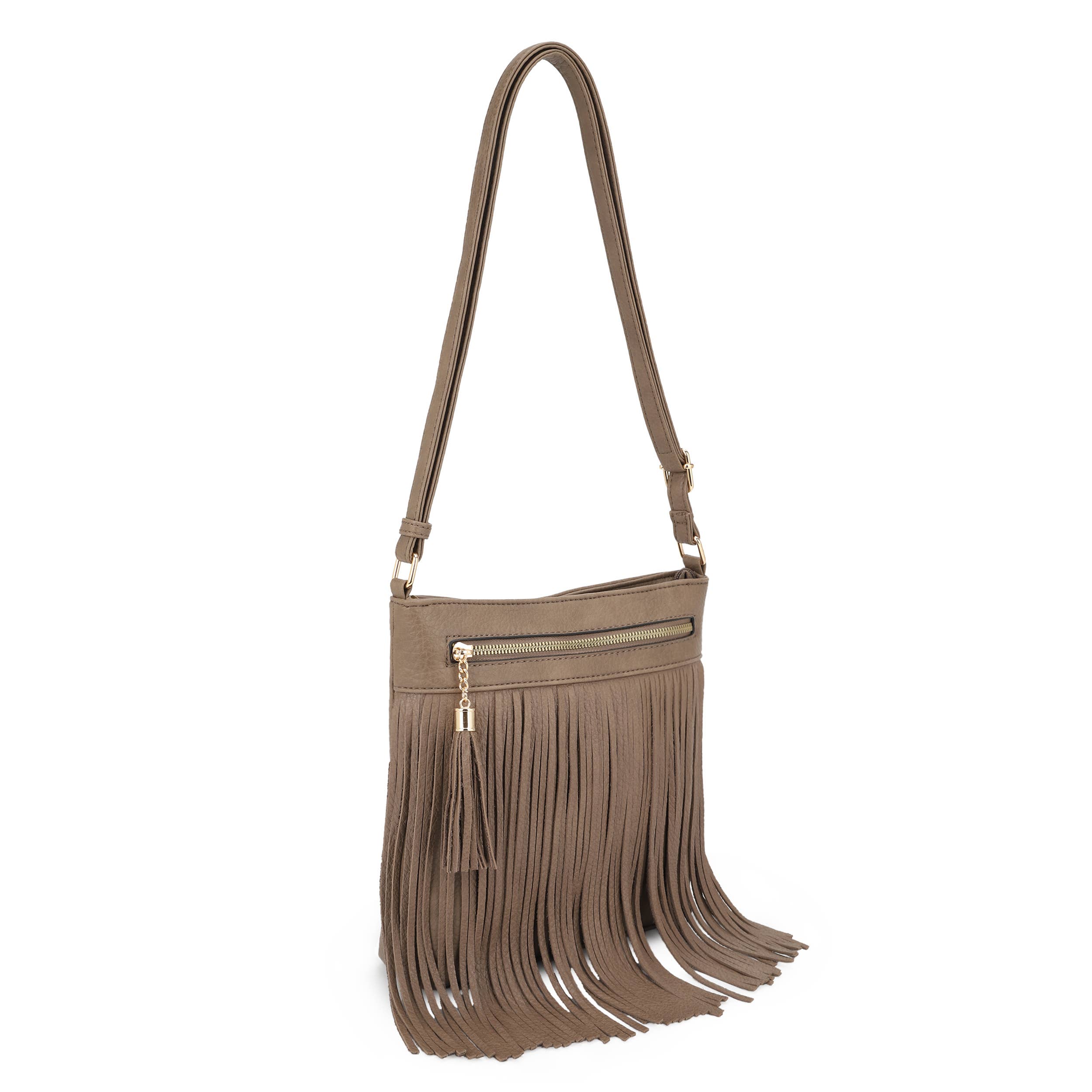 KAYLA+AVA - Wholesale Crossbodytas - Dames - Caroline Fringe Crossbody, schouder in West-Boheemse stijl2