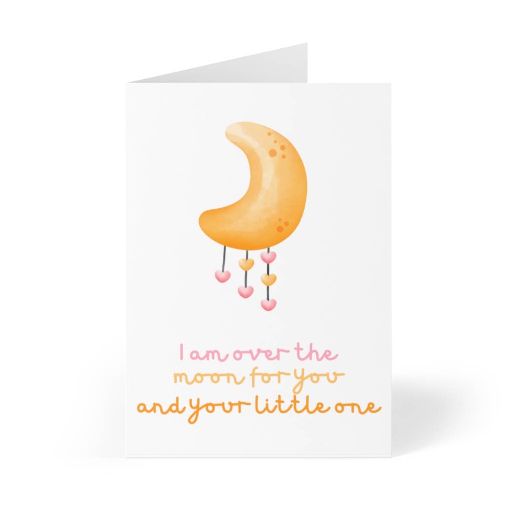R is for Robo - Vente Cartes bébé - Jolie carte de naissance Over the Moon pour les femmes enceintes et le nouveau-né1