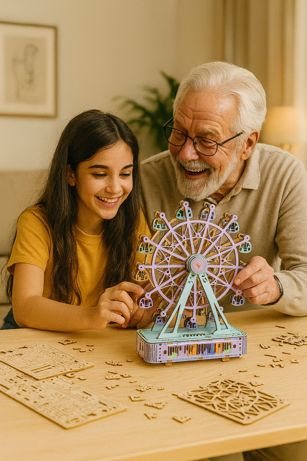 Marissa's Gifts - Vente Kit de bricolage - Kit de modèle en bois de grande roue à faire soi-même3