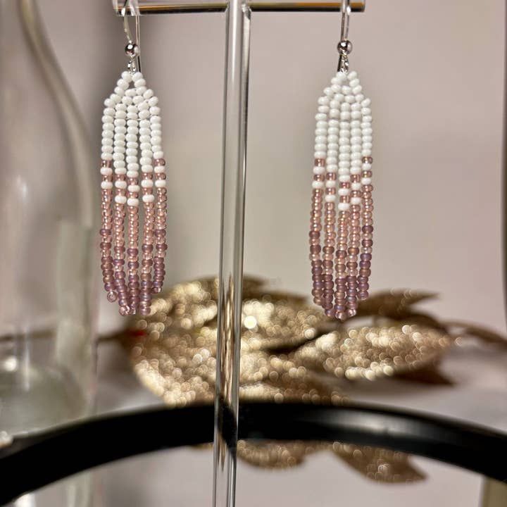 Eagle Woman Prints - Wholesale Dangle Earrings - Strawberry Moon - Hand-Beaded Earrings1