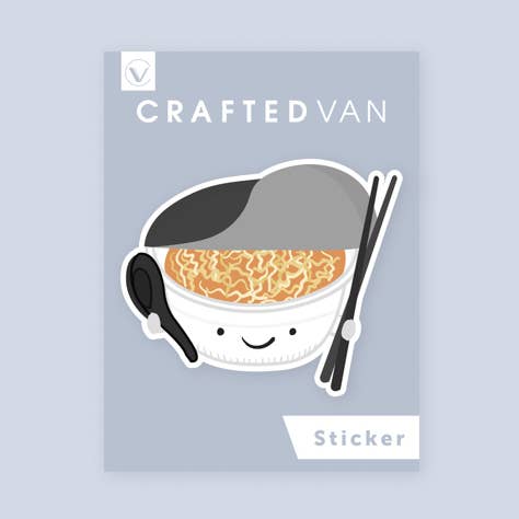 Autocollant en vinyle Instant Noodles pour la vente par Craftedvan