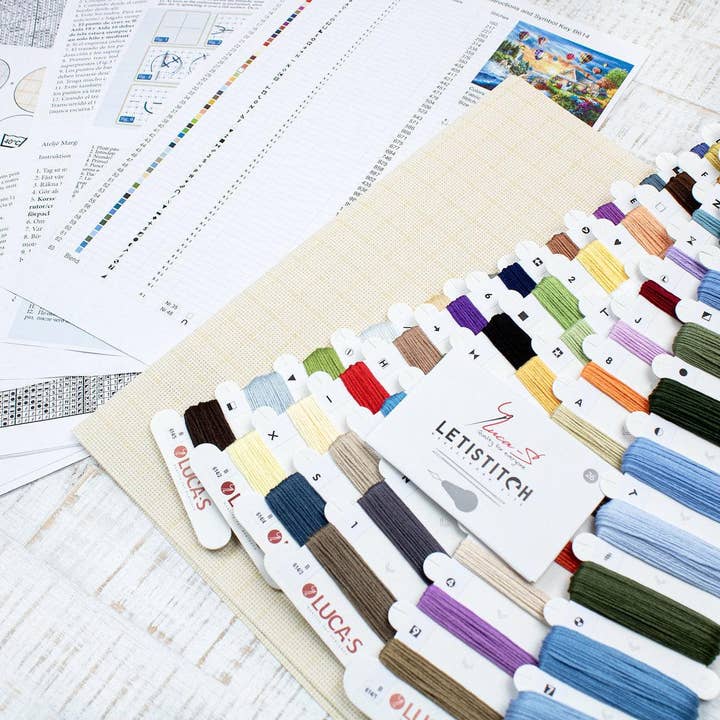 Luca-S – Großhandel Kreuzstich-/Stickzubehör – Kreuzstichset Luca-S Gold - Ballons über Sunset Cove, B6145