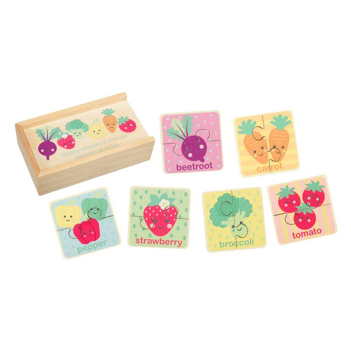 NOUVEAU ! Coffret de puzzle Happy Veggies & Friends
pour la vente par Orange Tree Toys