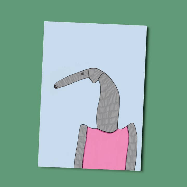 Postkort | Hund lyserød sweater for engroshandel hos Loopvis