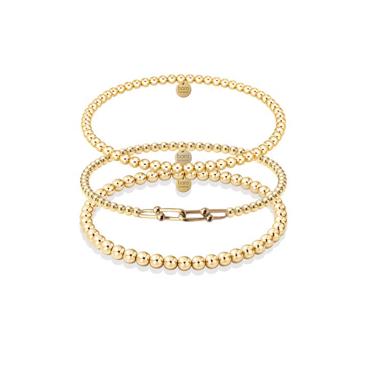 Sicilien | Guldpläterat Pärlarmband Stapel för wholesale av bara boheme