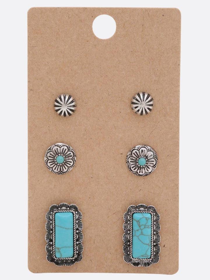 ENSEMBLE DE BOUCLES D'OREILLES ASSORTIES DE STYLE OCCIDENTAL SE-1249 pour la vente par anbfashion