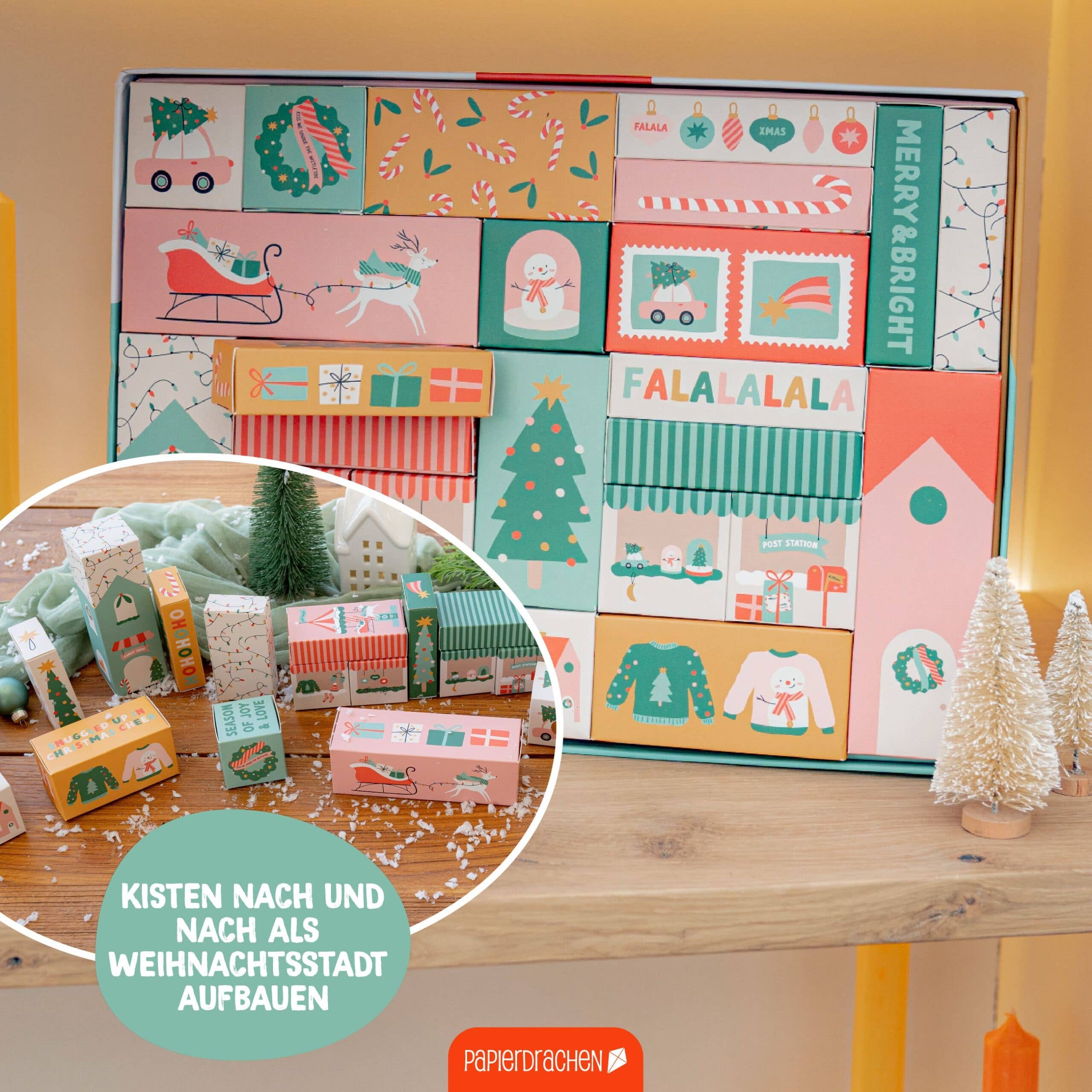 Papierdrachen - Wholesale Advent Calendar - Paper Kite Advent Box World Holly Jolly5