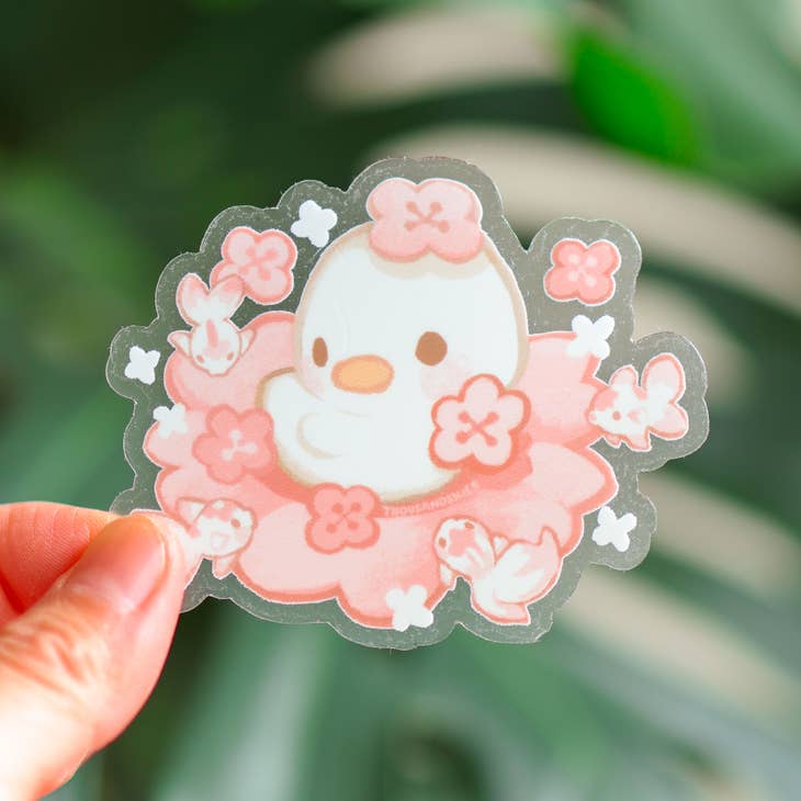 Thousand Skies - Wholesale Sticker - Vinyl Sticker (Transparent) Sakura Duckling