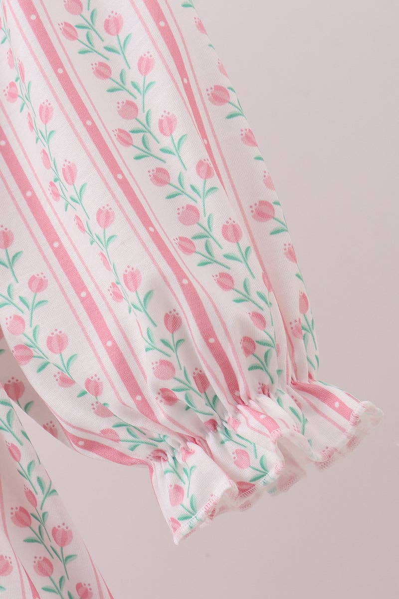 Mom & Co. - Wholesale Dress - Kids - Floral tulip smocked ruffle dress2