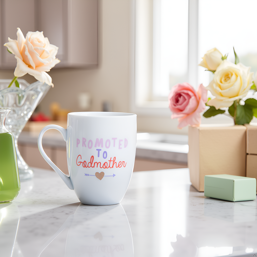 Pearhead - Wholesale Coffee Mug - Promoted to Godmother Coffee Mug, White5