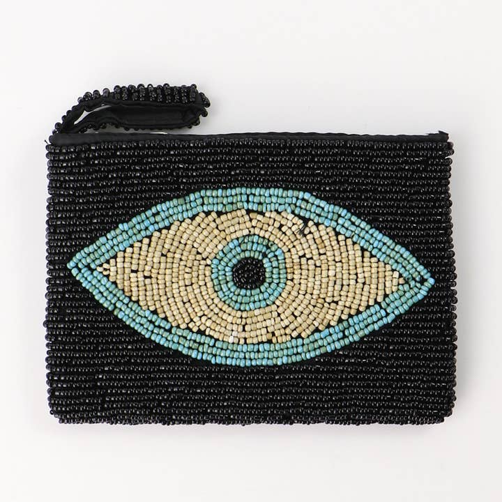 Pineapple Island – Großhandel Geldbörse – Damen – Kleine Perlenbeutel mit Bösem Blick0