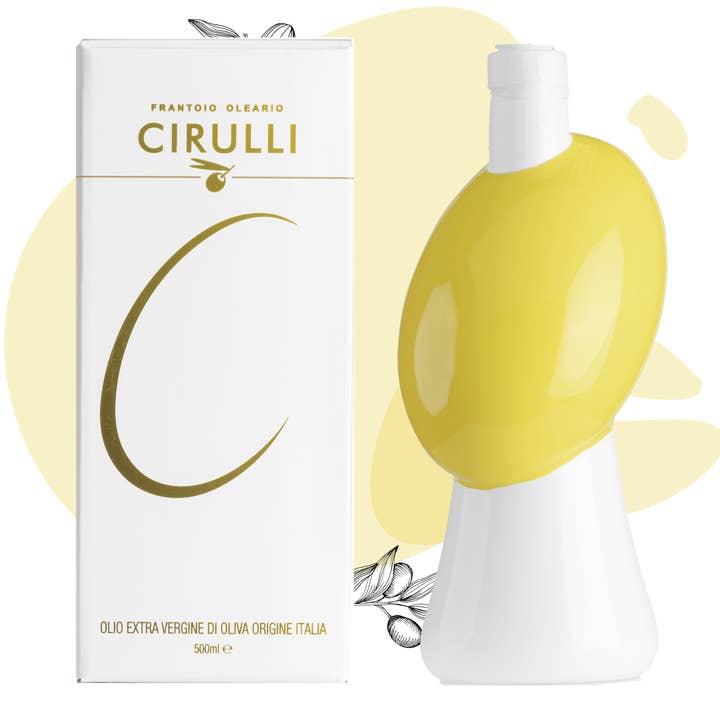 Orcio di olio BIO • 500ml • Giallo per la vendita all'ingrosso da parte di Olio Cirulli