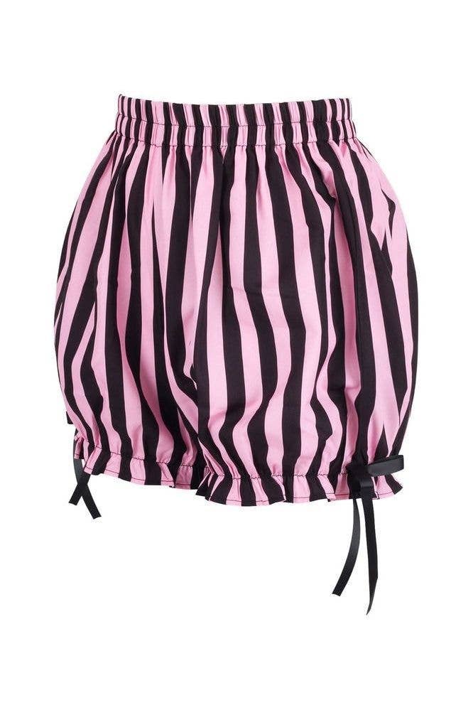 Daisy Corsets - Wholesale Underwear - Women's - Pink/Black Striped Bloomers1