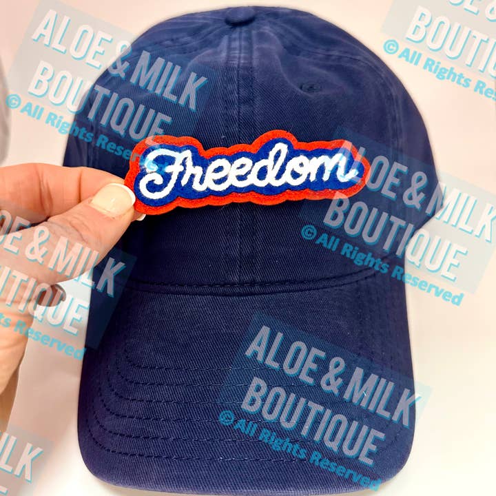 Freedom Chainstitch Cap, Let Freedom Ring for wholesale by Aloe and Milk Boutique